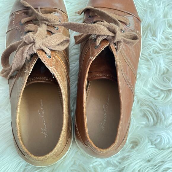 Kenneth Cole New York Get Down 2 It Leather Sneaker Brown Men Size 12M N2707* - Picture 11 of 12